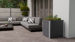GroJa Solid Stecksystem Hochbeet Cube 70 x 70 x 75 cm Anthrazitgrau