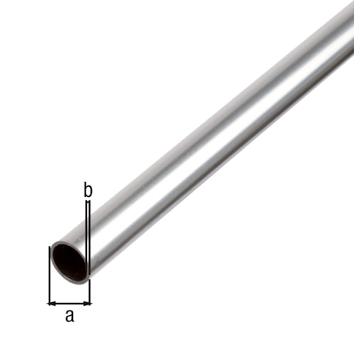Alberts® BA-Profil, rund, Alu natur, Lx⌀xS 2000 x 10 x 1 mm 469900