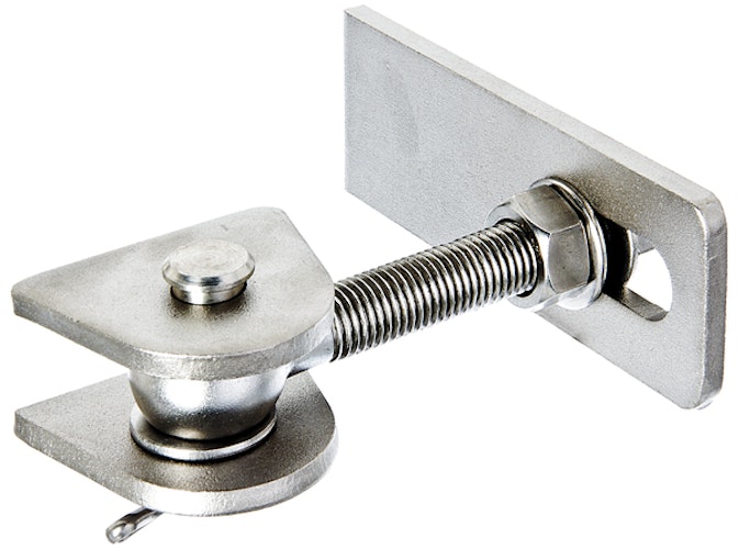 Alberts® Torband für 180° Öffnung,lang,VA,z.Anschweißen,Gew.M20