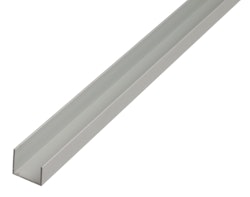 Alberts® U-Profil, Alu, Länge 1m, 20x22x15mm