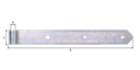 Vorschaubild Alberts® Ladenband, gerade, Abschluss abgerundet, galvanisch verzinkt dickschichtpassiviert., LxB 300x40 mm, Rolle ⌀13 mm 